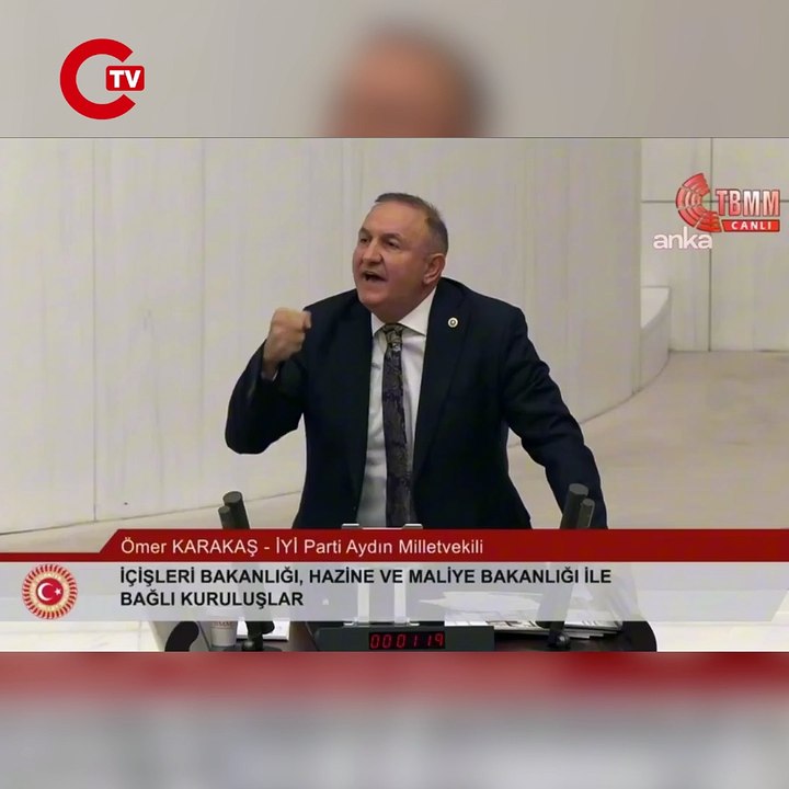 İYİ Parti Aydın Milletvekili Ömer Karakaş, TBMM'de bebek katili canibaşı Öcalan’a “şerefsiz” deyince DEM'li vekiller ayaklandı.