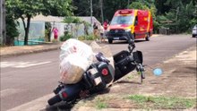 Com moto elétrica, homem fica ferido em acidente no Nova Cidade