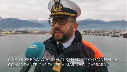 Marina di Massa, la rimozione della Guang Rong, la nave incagliata quasi un anno fa