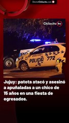 Jujuy: patota atacó y asesinó a apuñaladas a un chico de 15 años en una fiesta de egresados.