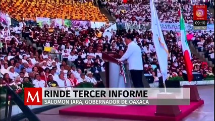 Salomón Jara destaca avances en salud, educación y seguridad en su tercer informe en Oaxaca