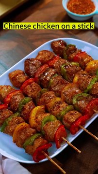 Chinese Chicken on a Stick Recipe | Juicy Chicken Skewers | Easy Street Food Style