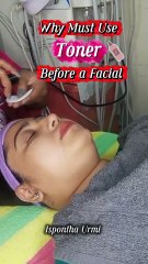 Why must use toner Before Facials - Ispontha Urmi . . Using toner before a facial is a skincare must! It deeply cleanses leftover dirt, balances skin pH, tightens pores, and helps your skin absorb facial products better. A simple step that makes a big glo