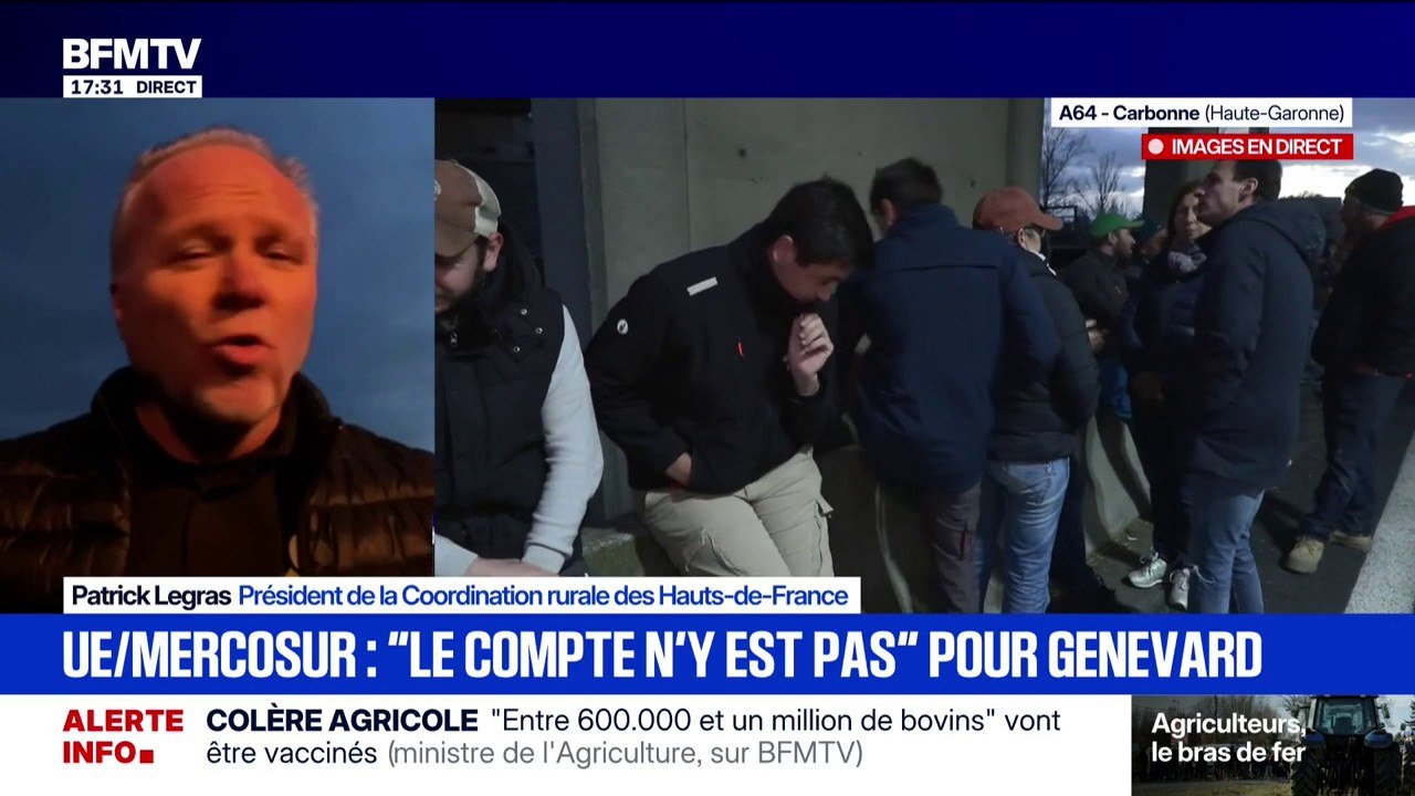 Colère des agriculteurs: “Depuis le mois de juin, on pouvait démarrer la vaccination, on a perdu six mois”, estime  Patrick Legras, président de la CR des Hauts-de-France