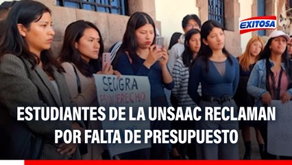 Estudiantes de las facultades de derecho de la UNSAAC reclaman por falta de presupuesto para servicio civil de graduandos