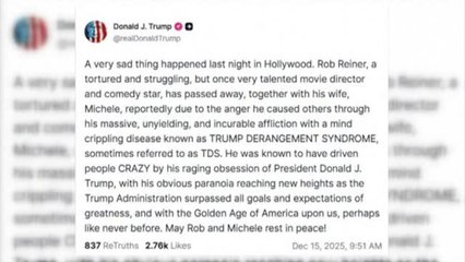 Molti a piangere il regista Rob Reiner sui social, Trump lo irride