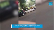 Piñas, patadas y sillazos entre alumnos en las inmediaciones del Normal 1