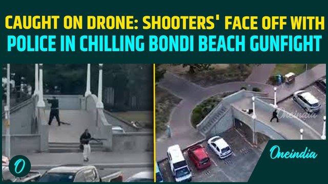 Australia Bondi Beach BLOODBATH: Spine-Chilling Drone Footage Captures Gunmen BIG FIGHT With Cops