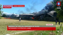 Cae avioneta cerca del Aeropuerto de Toluca; autoridades acuden a la zona
