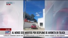 Así fue el momento exacto en que se desplomó una avioneta cerca del aeropuerto de Toluca