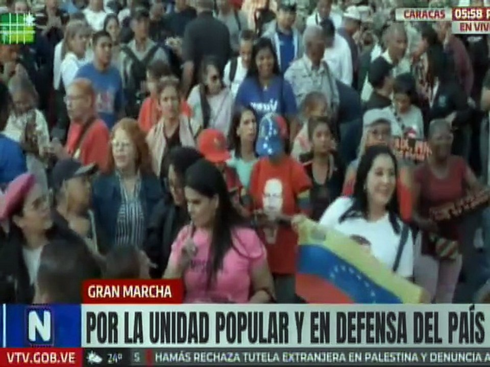 Caracas | Pueblo se movilizan en defensa de la Patria y rechazan acciones imperialistas