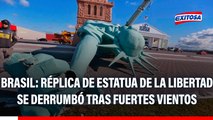 Brasil: Réplica de estatua de la libertad se derrumbó por fuertes vientos