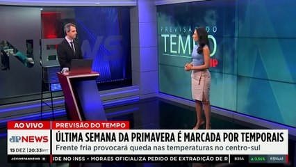 Previsão do Tempo: Combinação de frente fria e calor extremo eleva risco de tempestades