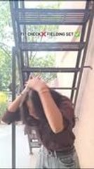 Woman Hits Head During Fit Check