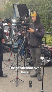 Influencers clash with police outside Rob Reiner's LA home