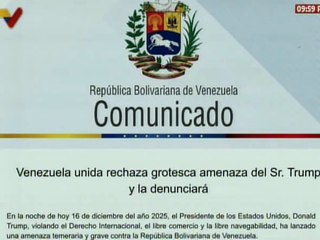 Venezuela rechaza las grotescas amenazas de Trump y defiende sus derechos al libre comercio