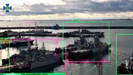 crania difundió imágenes del primer ataque con un dron submarino contra un submarino ruso