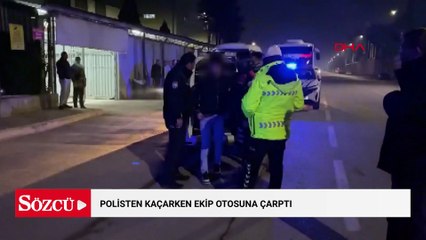 Polisten kaçarken ekip otosuna çarpan ehliyetsiz sürücüye 95 bin lira ceza