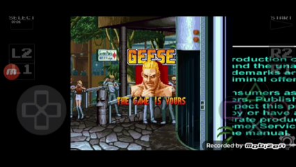 Real Bout Fatal Fury Geese Howard vs Bob Wilson luta completa
