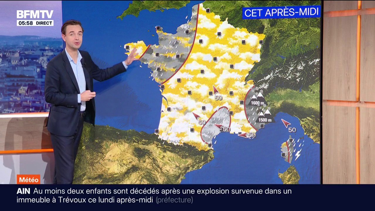 Des précipitations intenses attendues dans le sud-est: la météo de ce mardi 16 décembre