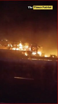 Deadly Fog on Yamuna Expressway: 10 Vehicles Crash, Buses Catch Fire, 4 Killed in Mathura