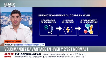 SGNÉ BFM - Pourquoi mange-t-on davantage en hiver ?