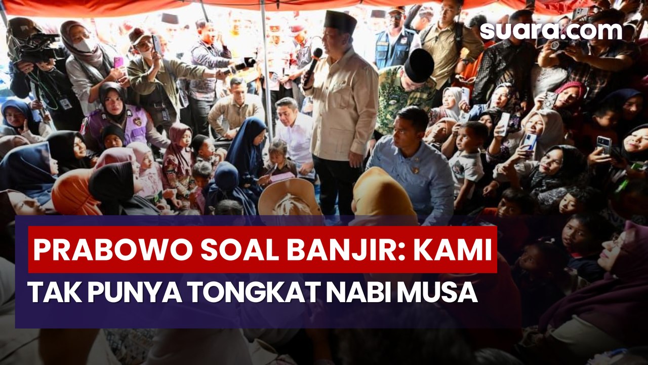 Warga Sampaikan Keluhan Banjir, Prabowo: Mohon Sabar Kami Tak Punya Tongkat Nabi Musa