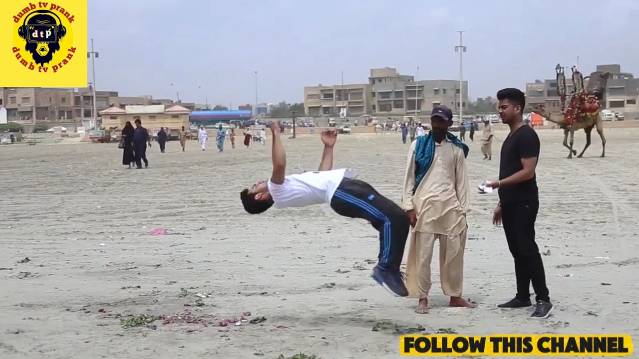 Back flip public challenge prank
