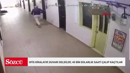 Bakırköy'de ofis kiralayıp, duvarı deldiler; 40 bin dolarlık saati çalıp kaçtılar