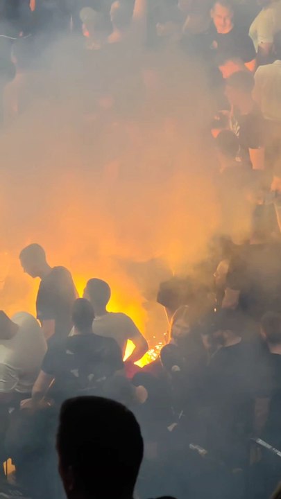 Partizan Crvena zvezda 79:76 EuroLeague Basketball fans celebrations