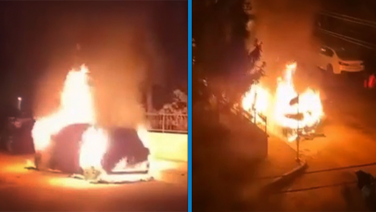 Bursa'da seyir halinde yanan otomobil alev topuna döndü