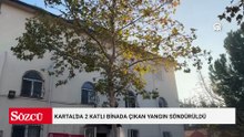 Kartal'da 2 katlı binada çıkan yangın söndürüldü