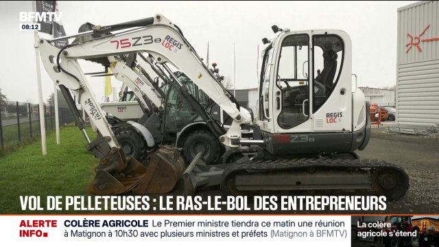 Les vols de mini-pelleteuses se multiplient