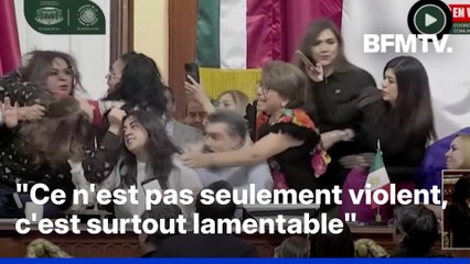 Mexique: une bagarre éclate devant les caméras de télévision au Parlement local de Mexico