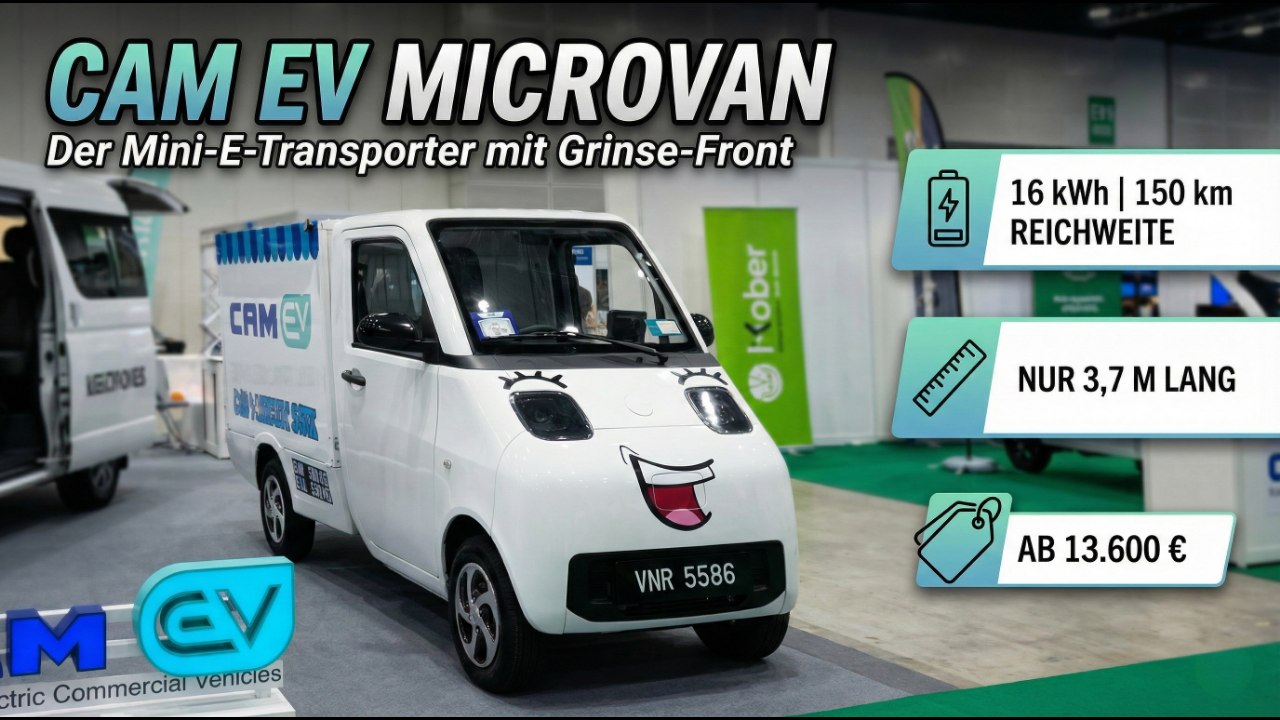 Lustiger City-Van mit E-Antrieb: CAM EV Microvan aus Malaysia