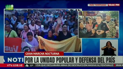 Gran marcha nocturna por la soberanía y la paz de la patria se desarrolla en el estado Amazonas