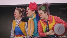 Clowns bring laughter to children in Turkish earthquake zone