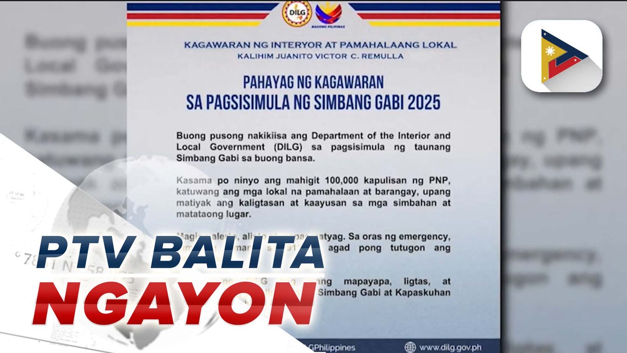 DILG: Mahigit 100-K pulis at local enforcers, idineploy sa pagsisimula ng Simbang Gabi
