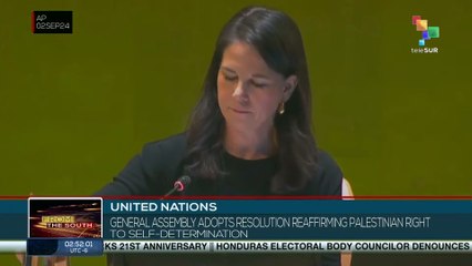 General assembly adopts resolution reaffirming Palestinian right to self-determination