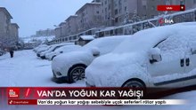 Van’da yoğun kar yağışı Uçak seferleri rötar yaptı