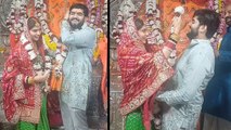 Indore MLA Son Wedding: Anjane Shukla Khajrana Ganesh Mandir में Ban के बावजूद Jaimala करते Video