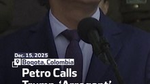 Petro Calls Trump ‘Arrogant’ At Police Ceremony