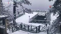 Kış vaktinde Abant Gölü Milli Parkı'nda kar güzelliği