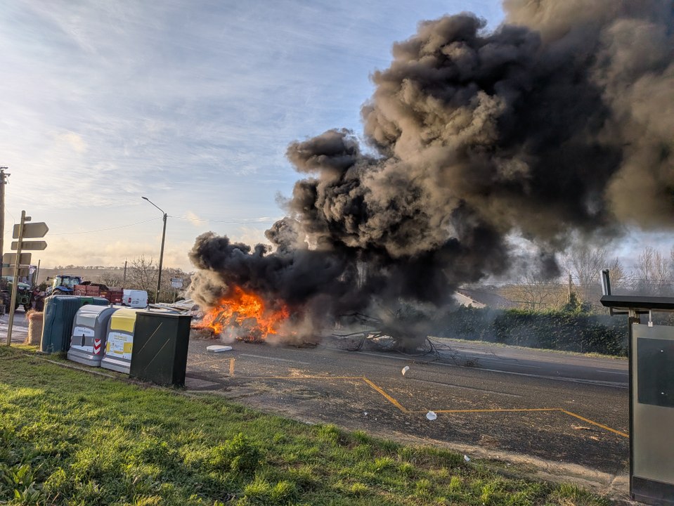 Blocage des agriculteurs à Villefranche-de-Lauragais