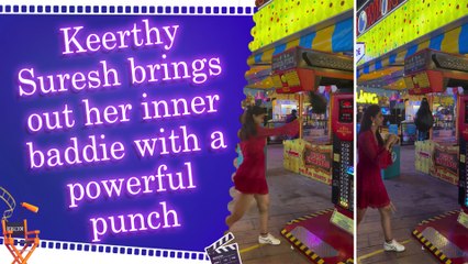 Keerthy Suresh shows her fierce side as she delivers a powerful punch in latest video