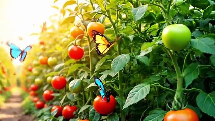 Mama Cat Picks Tomatoes To Sell - Buying Meat to Take Home & Cook for Kitten