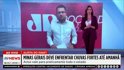 Inmet emite alerta de chuvas fortes em Minas Gerais
