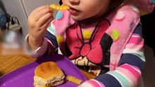 Baby Fights Sleep to Finish Dinner and Refuses to Give Up|| Heartsome 💖