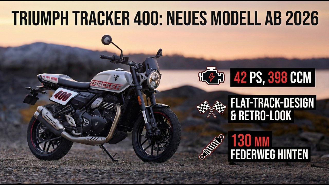 2026 TRIUMPH Tracker 400 bringt Flat-Track-Feeling auf die Straße
