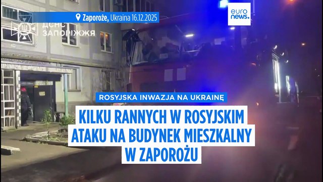 Rosyjski dron uderzył w blok mieszkalny w Zaporożu i ranił trzy osoby